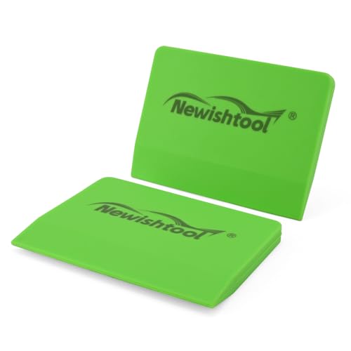 Image of NEWISHTOOL Soft Silicone Small Squeegee for Vinyl, 2 PCS Rubber PPF Tool | PPF Squeegee, Window Tinting V-Blade Scraper, Glass Film Application, Car Paint Protective Film Installation & Water Removal