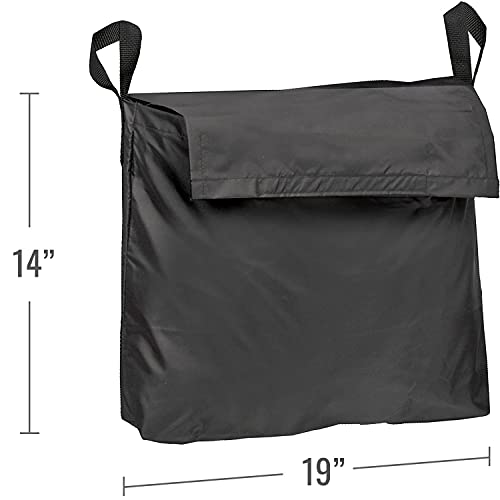 DMI Wheelchair Bag Provides Storage on Wheelchairs and Transport Chairs for Elderly and Disabled, FSA HSA Eligible, Straps for Quick and Easy Install, Black