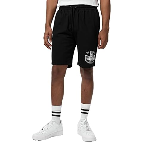 Lonsdale Men's Black/White Traprain Sports Shorts Cover