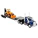 Newray 1:43 Trailer Kenworth W900 with Backhoe Loader 1/43 Scale Replica