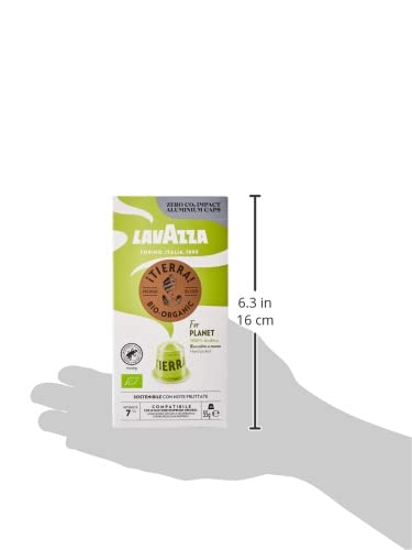 Lavazza Tierra For Planet, 100% Arábica, Cápsulas de Aluminio Compatibles con Nespresso, Impacto Neutro de CO2, 10… - Imagen 8