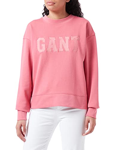 GANT Damen D1 Logo C-Neck Sweat Sweatshirt, Blush PINK, S