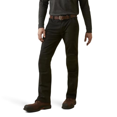 ARIAT Men's Rebar M5 Straight Made Tough Knee Guardian Straight - Black, 31W x 36L by ARIAT - Used condition - US$20.49