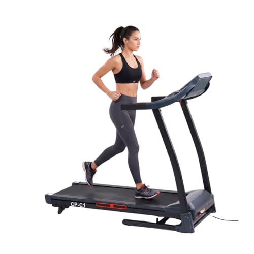 Image of Burnlab Treadmill 3.1| 2.5HP Motorized Treadmill for Home Use | 5 inch LCD Display, 0.8-12 km /h Speed with Auto Incline | Heart Rate Sensor & Hydraulic Folding | Max Weight 120Kg | USB & AUX