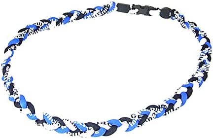 メンズ レディース ゲルマニウム ネックレス 三つ編み 34カラー おしゃれ 人気 スポーツ ゴルフ サッカー マラソン 野球 (白 黒 青)