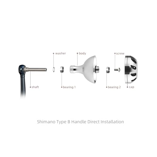 Image of GOMEXUS GOMEXUS Power Knob Compatible for Saragosa SW Spheros SW 5000 6000 8000 Ultegra XSD 5500 14000 Spinning Reel Handle Direct 45mm Metal Round