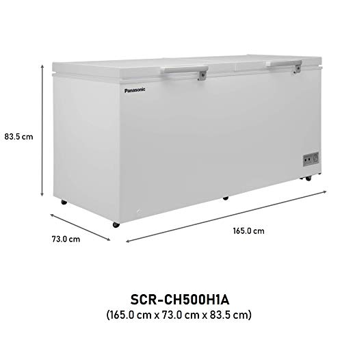 Image of Panasonic 500 L Double Door Deep Freezer (SCR-CH500H1A,White,Convertible)
