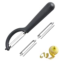 Tupper P-dunschiller met 2 reservemesjes, dunschiller voor groenten, universele aardappelschiller, inzetbaar, vaatwasmachinebestendig, moeiteloos schillen, bereiden, compatibel met Tupperware