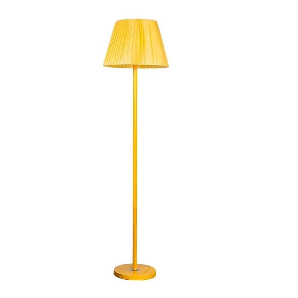 Lámpara de pie para sala de estar con pantalla de tela de diseño simple 8