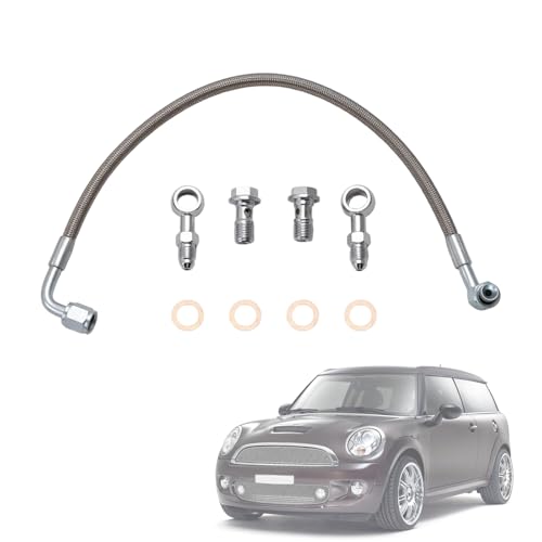 JAVOUKA Turbo Turbocharger Oil Feed Line & Oil Return Line & Gasket Seals Set Fit for Mini Cooper R55 R56 R57 R58 R59 R60 R61 2007-2016# 11657534454, 11658617069, 11427557009