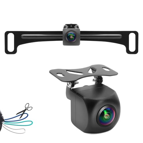 SanmuTu Backup Camera,2K AHD 1080P Fisheye Lens Waterproof Wide View Angle Metal Reverse CCD,HD Night Vision Parking Assist License Plate Camera Rear View Camera Three Control Line for Truck SUV RV -  AA072-A