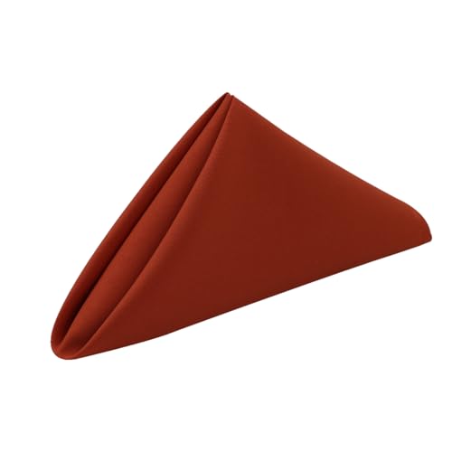 Terracotta Cloth Napkins,Rustic Earthy Fall Color, Washable, Soft (Rust)