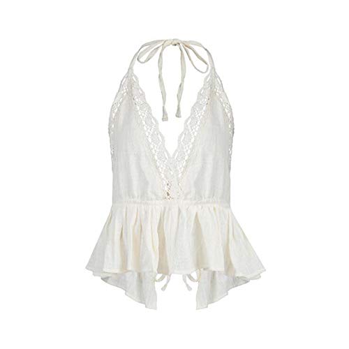 Preisvergleich Produktbild MMADD Frauen stechenden Spitzen V-Ausschnitt Lotusblatt Spitze Halter Weste