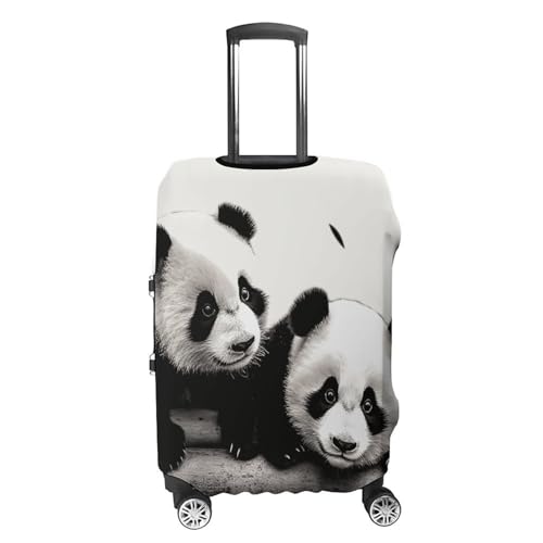 Carry on Luggage Cover Pandas Suitcase Covers for Luggages Tsa Approved Travel Luggage Sleeve Protector Elastic Suitcase Protector Anti-Scratch Washable Fits 19-30 Inch Case -S4