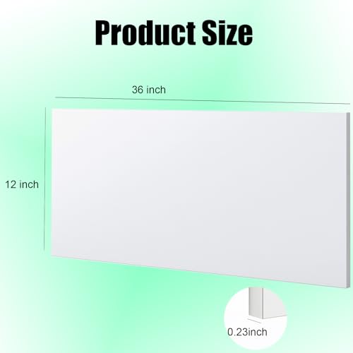 Image of HDPE Sheet 1 /4-12 inch x 36 inch High Density Polyethylene Sheets with Protective Film 1 /4 Thick HDPE Plastic Sheet Board Solid Plastic Block for Flat Panel DIY Projects Machining Home (White)
