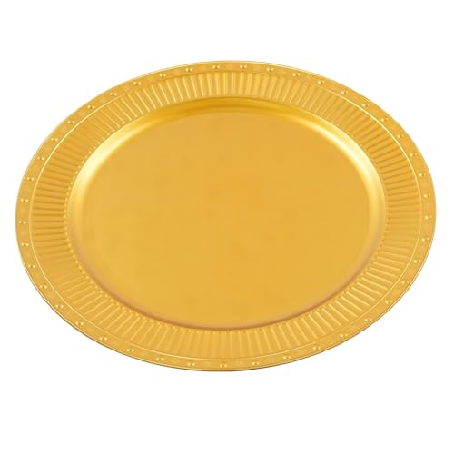 Platos decorativos dorados redondos 13 pulg x 100