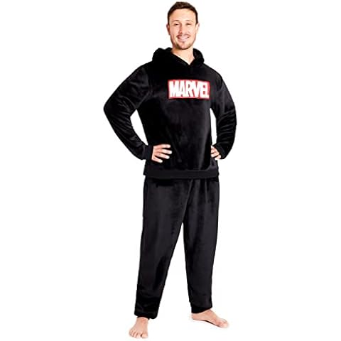 Marvel Men's Fluffy Hooded Pyjama Set Cover