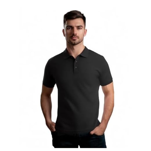 Camisa Gola Polo Masculina Lisa Slim Piquet Premium Camiseta Gola Polo (BR, Alfa, GG, Regular, Preto)