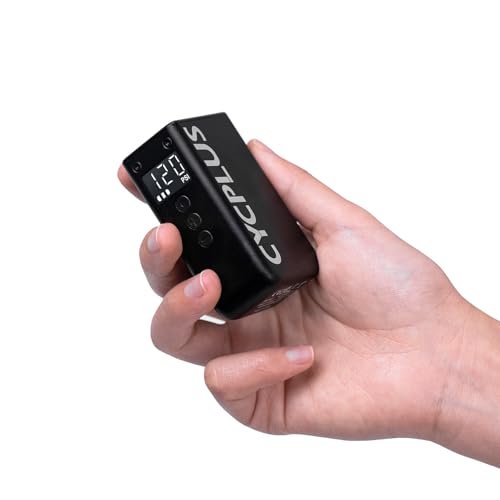 CYCPLUS AS2 PRO Tiny Fahrradpumpe mit Manometer, max 120 PSI Elektrofahrradpumpe, automatische Abschaltung, mit Presta- und Schrader-Ventil für E-Bike, Mountainbike, Citybike und Rennrad(2025 Version)