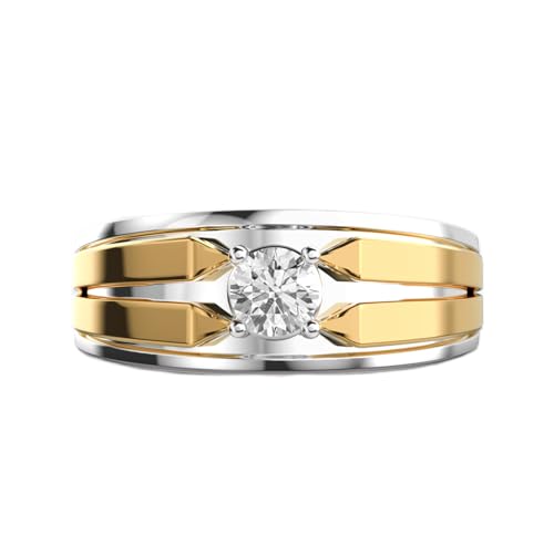 Bague solitaire homme argent et moissanite pour mariage