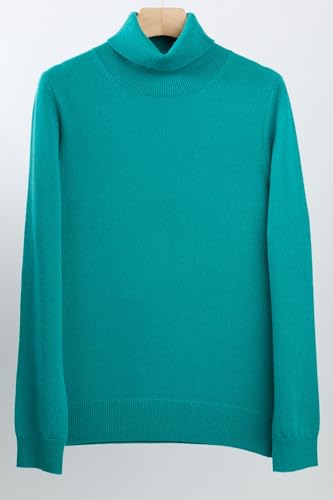 Image of JENNIE LIU Women's 100% Pure Cashmere Long Sleeve Pullover Turtleneck Sweater