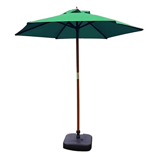Sombrilla de jardín que resiste el viento con mástil de madera para mesa de patio y playa
