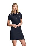Polo Club Vestido Polero Azul Marino de Algodón para Mujer con Logo Bordado