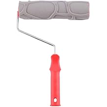 Stone Texture Rubber Embossed Paint Roller Brush Hand Tool Indoor and Outdoor Home Bedroom DIY Tool