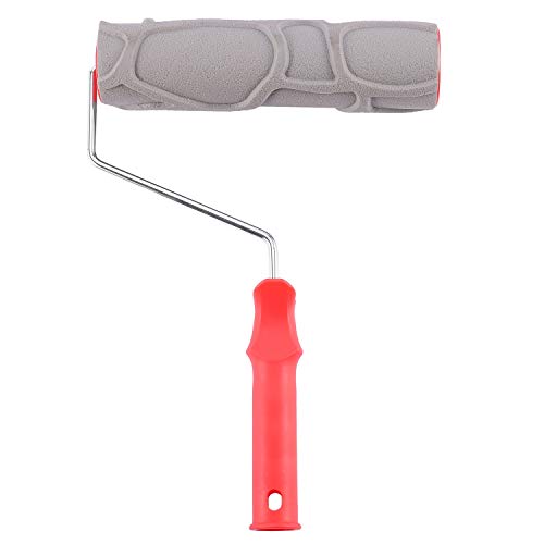 Hbaebdoo Pierre Texture en Caoutchouc en Relief Peinture Rouleau Brosse Outil à Main IntéRieur ExtéRieur Chambre DIY DéCoration Murale Outil