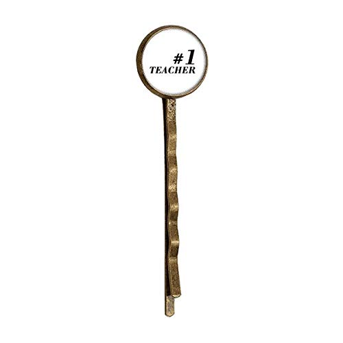 Number.1 Teacher Student Quote Retro Metal Hair Bobby Pin Headwear image 2