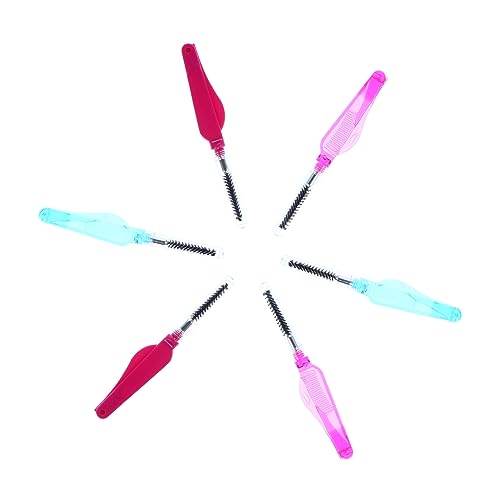BIUDECO 2sets Professional Eyelash Brow Comb Folding Makeup Grooming Tool Eyelash Separator 6pcs*2 Random Color