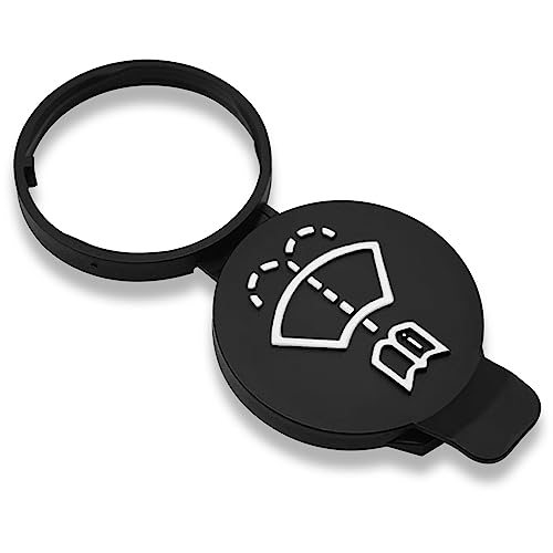Windshield Wiper Washer Fluid Reservoir Tank Bottle Cap Replacement Parts OEM # 12767700 13227300 19172571 12788573, Compatible with GMC Chevrolet Cadillac Buick (Black)