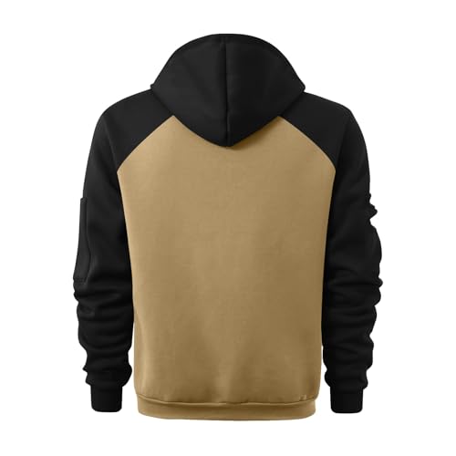 Ymosrh Men's Hoodies, Long Sleeve Quarter Zip Hooded Sweatshirts with Pockets Gym Athletic Workout Hoodie Pullover, M-5XL2