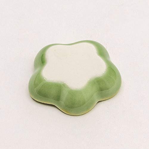 Amazon | 箸置き 陶器 [ホワイト] プルメリア 1連 花 薬味皿 食器