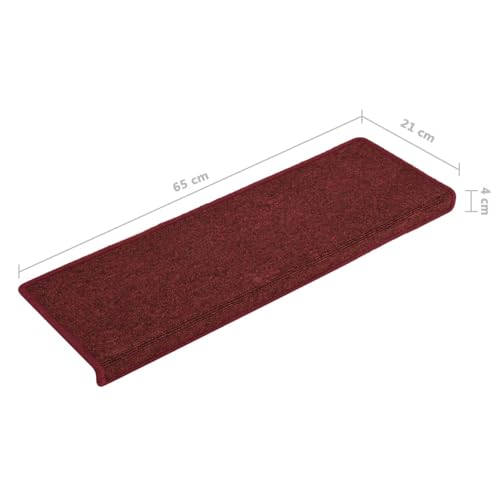 Alfombrillas para peldaños de escalera rojas pack protector textil 3