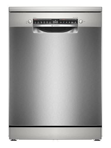 Bosch - Lavavajillas Libre Instalación, Serie 4, 60 cm. de ancho, 13 servicios, Función Extra Secado, Home Connect, Motor Eco Silence, Acero, SMS4HKI07E