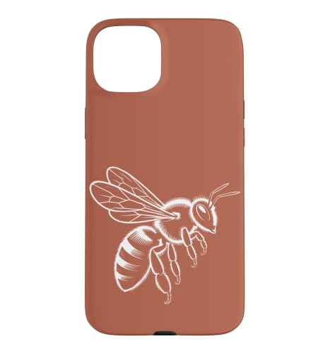 �~�j�}���ȃn�`�̉�U�w�I���C���C���X�g �͂��݂� �X�}�z�P�[�X iPhone 15 Plus �p