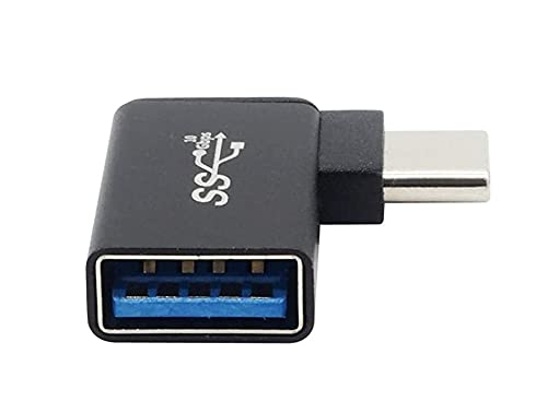 Access 【 L型 10Gbps 】USB-C to USB-A変換アダプタ 10Gbps USB3.2 Gen2 高速転送 L字型コネクタ Type-Cオス(CD) - Type-Aメス(C) + マイクロファイバークロス付き EC64-73