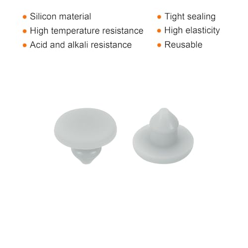 Image of MECCANIXITY 10pcs Silicone Snap in Locking Hole Plugs,2.5mm /0.1 Inch Mounting Diameter Narrow Groove Width 1.5mm Panel Seal Cover Round for Kitchen Bulkheads Waterproof Sealing Plugs Grey