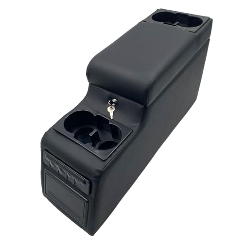 LOOYE Truck Center Console Truck Seat/Bench Organizer for Jeep CJ5 1976-1983,Jeep CJ7 1976-1986,Jeep Wrangler(YJ) 1987-1995 (Black)
