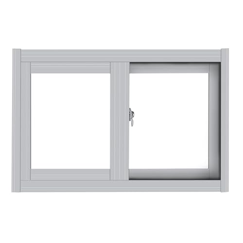 Ventana deslizante horizontal para sótano con montaje en F y aislamiento energético de 28x18 2