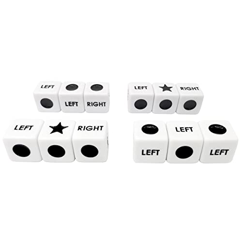 Left Right Center Dice Only 12 Dices Left Right Center Dice Game Prime Dice Only（ Six Sided ，16Mm） #TOP1