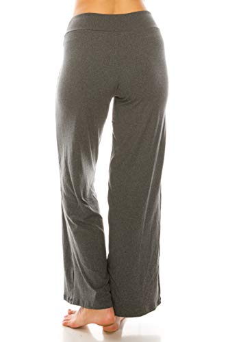 Image of Leggings Depot Women's Wide Leg Drawstring Pajama Pants for Lounge, Sleep | Soft, Breathable Poly-Span, Drawstring Waist, Comfy, Casual, Yoga, Everyday
