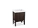 KOHLER K-2604-F69 Tresham 24-Inch Vanity, Woodland, with K-2979-8-0 Tresham One-Piece Surface and Integrated Bathroom Sink with 8-Inch Widespread Faucet Drilling, White
