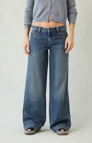 PacSun Women's Casey Low Rise Baggy Jeans Dark Indigo Tint3