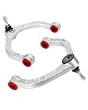KSP 2-4' Ram 1500 Forged Upper Control Arms, Adjustable Aluminum Front UCA Fit Dodge Ram 1500 2009-2022, 2pcs One-piece Design Silver Aftermarket Control Arms With Greasable Ball Joint
