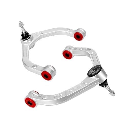 KSP 2-4" Ram 1500 Forged Upper Control Arms, Adjustable Aluminum Front UCA Fit Dodge Ram 1500 2009-2022, 2pcs One-piece Design Silver Aftermarket Control Arms With Greasable Ball Joint