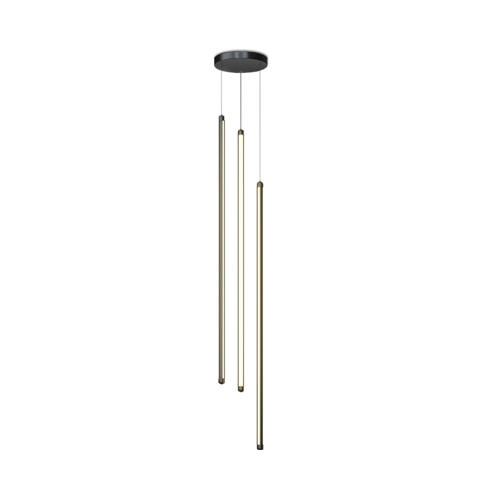 Lampa Wisząca LED Na Klatkę Schodową Nowoczesne Obrotowe Długie Żyrandole Ściemnialne Aluminiowe Wiszące Oświetlenie Sufitowe Regulowana Lampa Sufitowa(Infinite dimming,3-head 100CM)