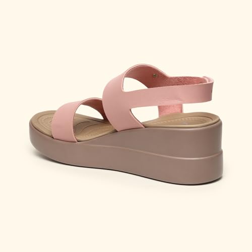 Image of YOHO Bliss Platform Heel Sandals for Women | Orthopedic Cushioned Footbed Footwear | Comfortable Open Toe Wedges | 006