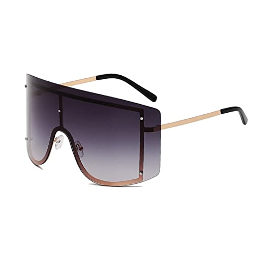 XINXIN Large Frame Square Sunglasses for Men and Women, Outdoor Holiday Sunshade Glasses (Color : A, Size : Medium)